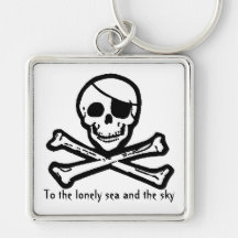 Sea and the Sky Jolly Roger Pirate Keychain