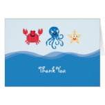 Sea Creatures Thank You Card