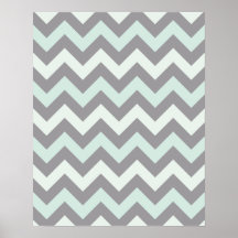 sea foam blue zig zag pattern print