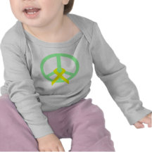 Sea Green Peace & Ribbon T Shirt