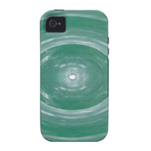 Sea Green Waves : Ovals n Rounds Vibe iPhone 4 Cases