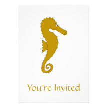 Sea Horse. Brown. Invite