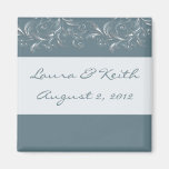 Sea Salt Blue Tropical Vines Magnet