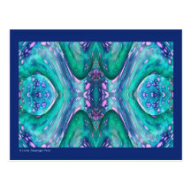 Sea Serpent Abstract Postcard