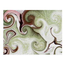 Sea Sponges Shells Seafoam Green Pink White Balls Postcards