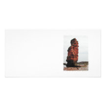 Sea Stack Rock. Ladram Bay, Devon. UK. Custom Photo Card