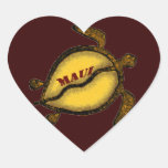 Sea Turtle Maui Hawaii Heart Sticker