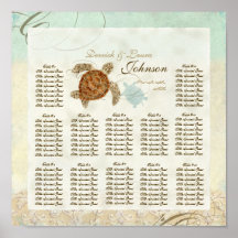 Sea Turtle Modern Coastal Ocean Beach Swirls Style Print