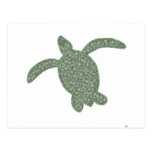 sea turtle postcard