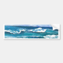 Sea Waves at Play - CricketDiane Ocean Art Bumper Stickers