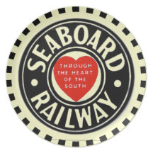 Seaboard Air Line Railway Heart Logo Dinner Plate