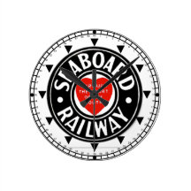 Seaboard Air Line Railway Heart Logo Wall Clock