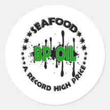 SEAFOOD PRICES ROUND STICKERS