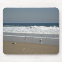 Seagulls on the shore mouse pads
