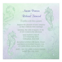 Seahorse Sparkle Wedding Invitation invitations