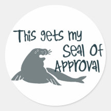 Seal of Approval Round Sticker