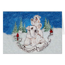 Sealyham Terrier Winter Greeting Card