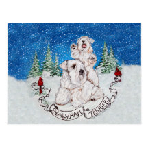 Sealyham Terrier Winter Postcards