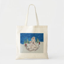 Sealyham Terrier Winter Tote Bags