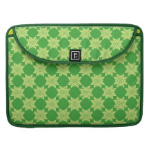 Seamless green leafy pattern MacBook pro sleeve