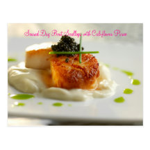 Seared Day Boat Scallops with Califl... Postcards