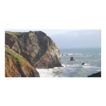 Seascape with cliffs Photo Card