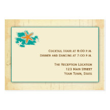 Seashell Beach Reception Business Card Templates