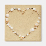 Seashell Heart Magnets