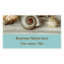 Seashells and starfish beach Business Cards