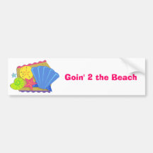 Seashells in the Sand Bumper Stickers