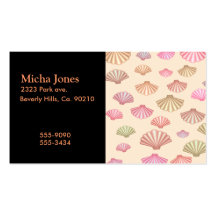 Seashells In The Sand Business Card Templates