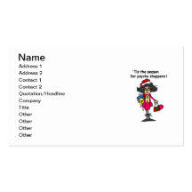 Season For Psycho Shoppers Business Card Templates