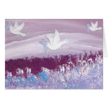 Seasonal Card Doves D39