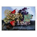 SEASON'S FRUITS 1 - GRAPES AND PEARS GREETING CARD