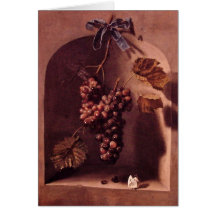 SEASON'S FRUITS -PROSPERITY antique pink red brown Greeting Card