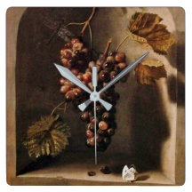 SEASON'S FRUITS - PROSPERITY ,yellow green brown Wall Clock