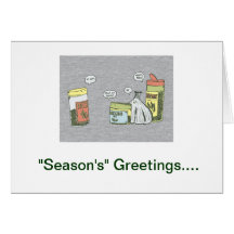 "Season's" Greeting holiday card