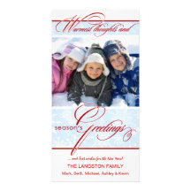 Seasons Greeting Holiday Photo Cards