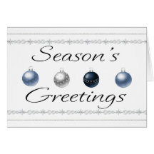 Season's Greetings Card With Baubles
