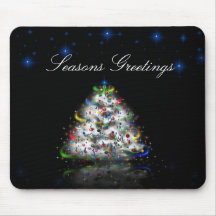 Seasons Greetings Christmas Tree Mousepad