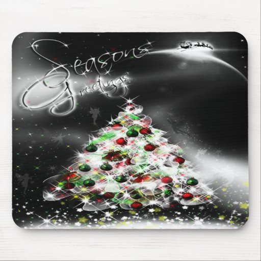 Seasons Greetings Christmas Tree Mousepad
