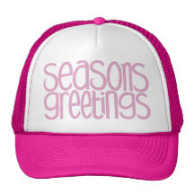 Seasons Greetings Pink Hat