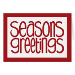 Seasons Greetings Red Card cards