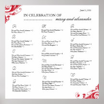 Seating Arrangement Chart Posters