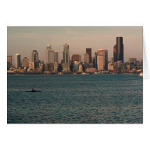 Seattle Skyline at Sunset Card