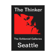 Seattle - The Thinker Canvas Prints