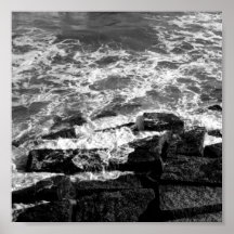 Seawall, Galveston Texas Print