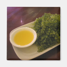 Seaweed with lemon dip refrigerator magnets