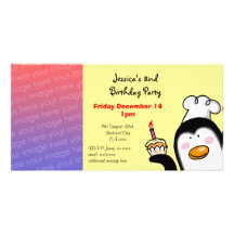 Second birthday party invite ( birthday cupcake ) customised photo card