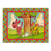 Second by a nose postcard